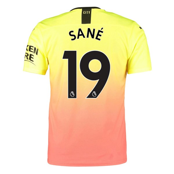 Trikot Manchester City NO.19 Sane Ausweich 2019-20 Orange Fussballtrikots Günstig